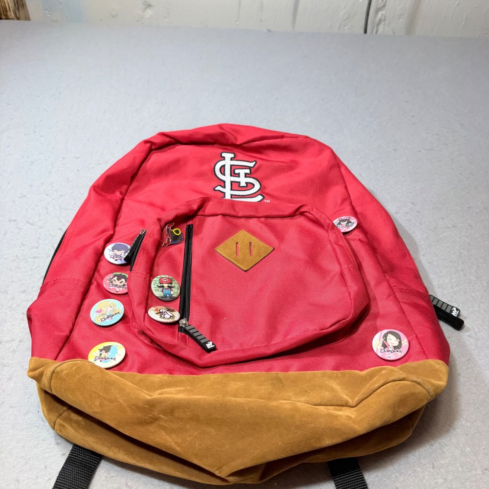 St. Louis Cardinals The Northwest Backpack – Red‎ MLB Bookbag w/ Anime Buttons
